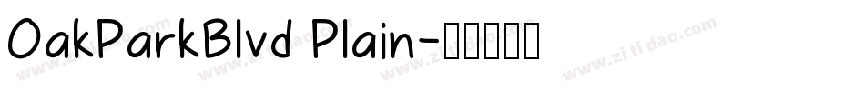 OakParkBlvd Plain字体转换